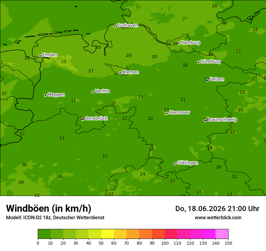 Maximale Windböen
