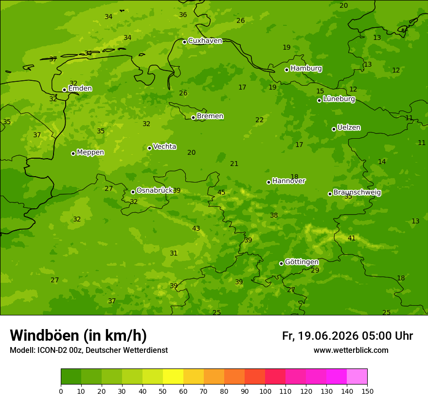 Maximale Windböen