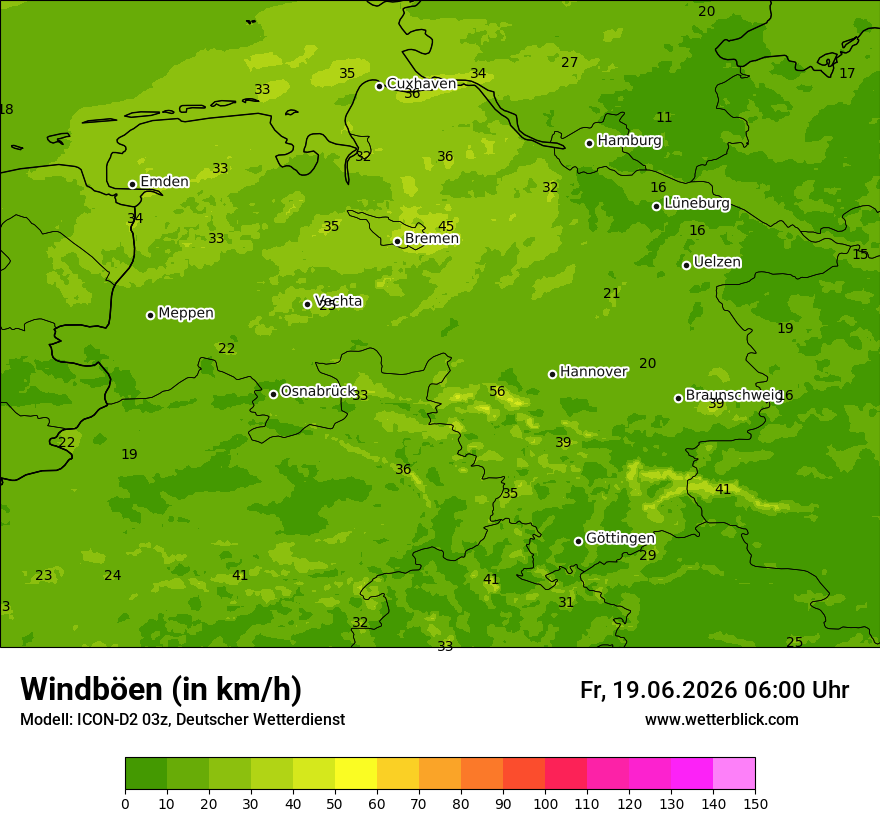 Maximale Windböen