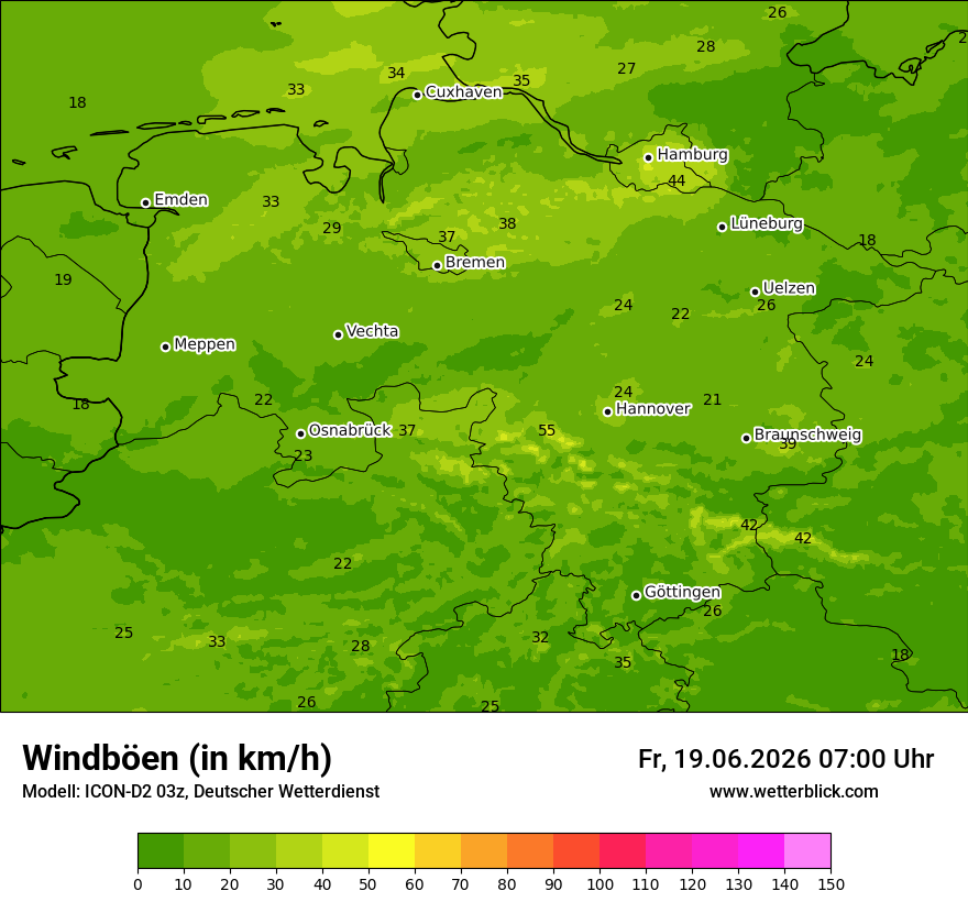 Maximale Windböen