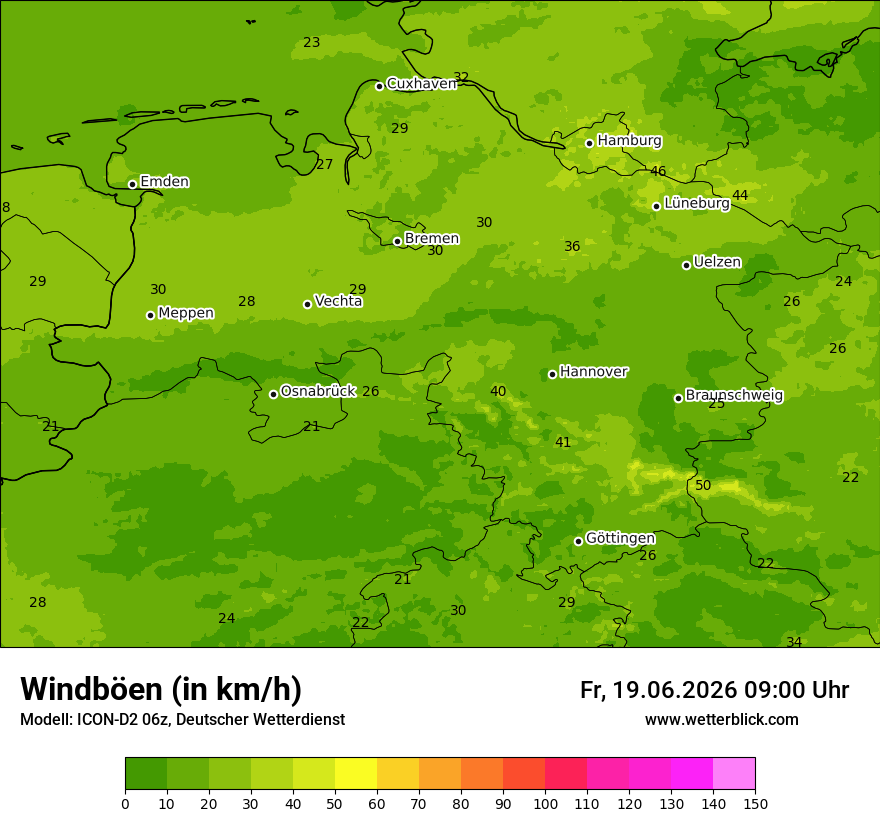 Maximale Windböen
