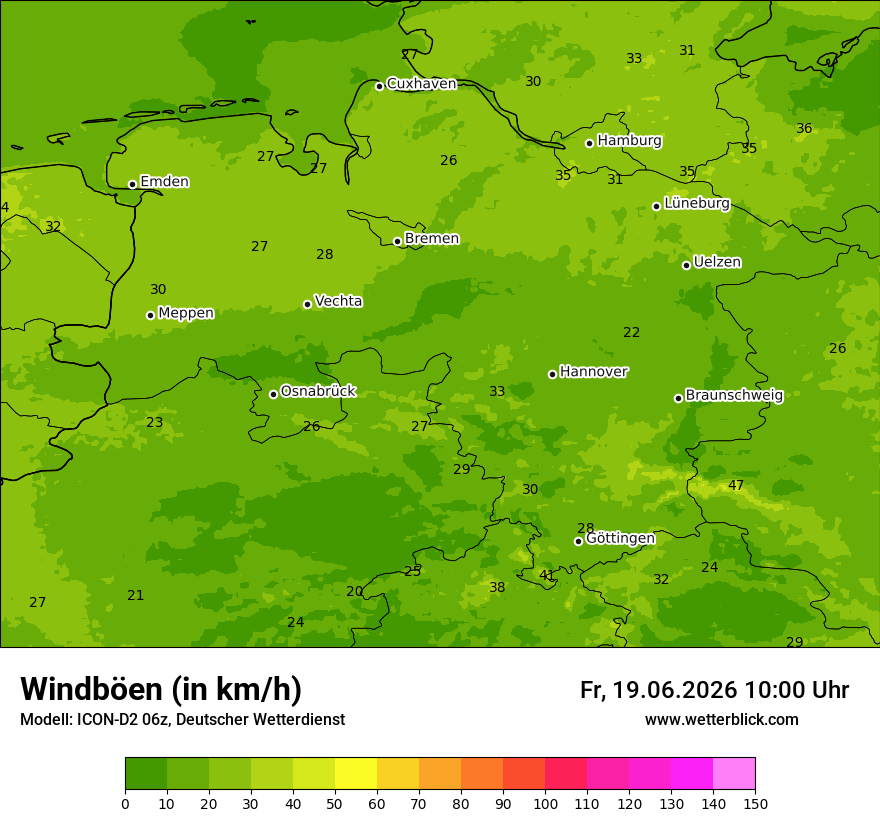 Maximale Windböen