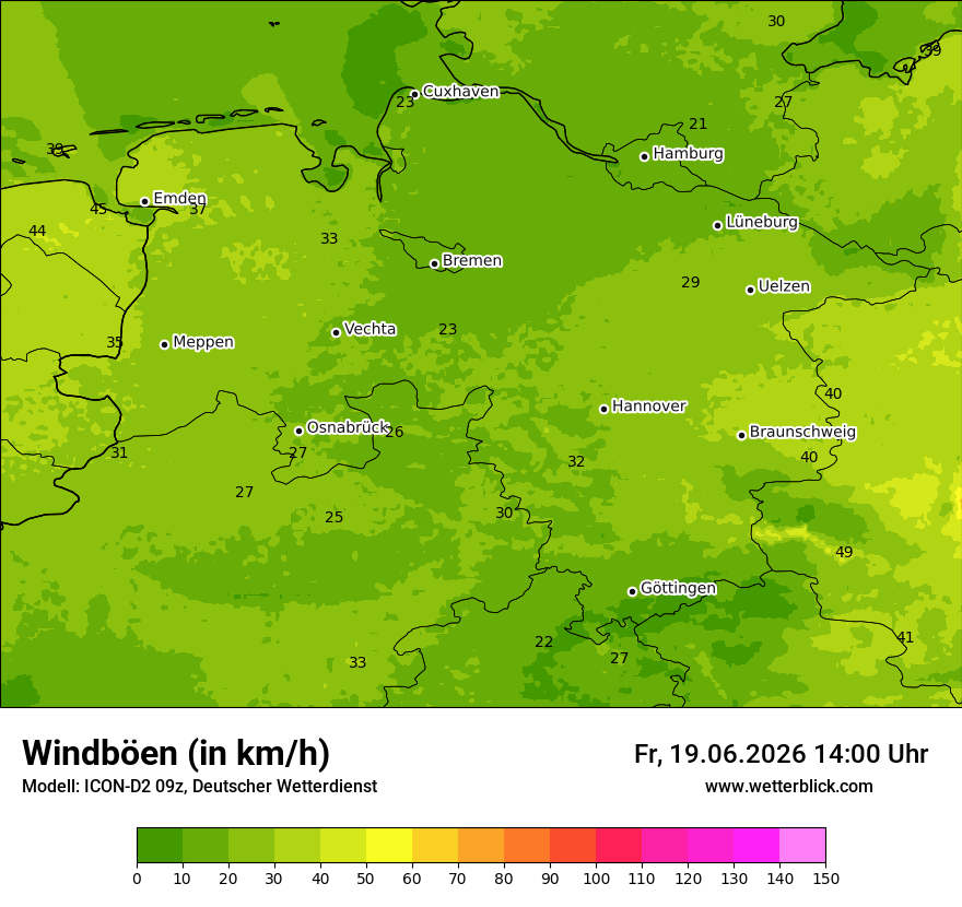 Maximale Windböen