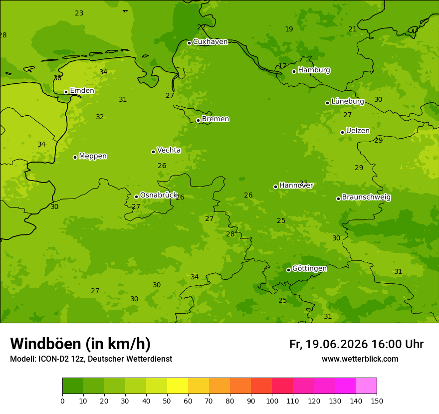 Maximale Windböen