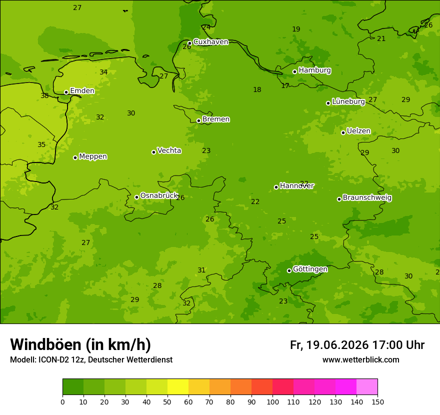 Maximale Windböen