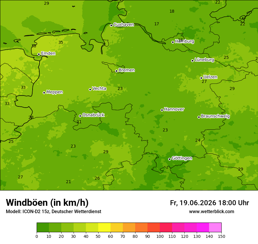 Maximale Windböen