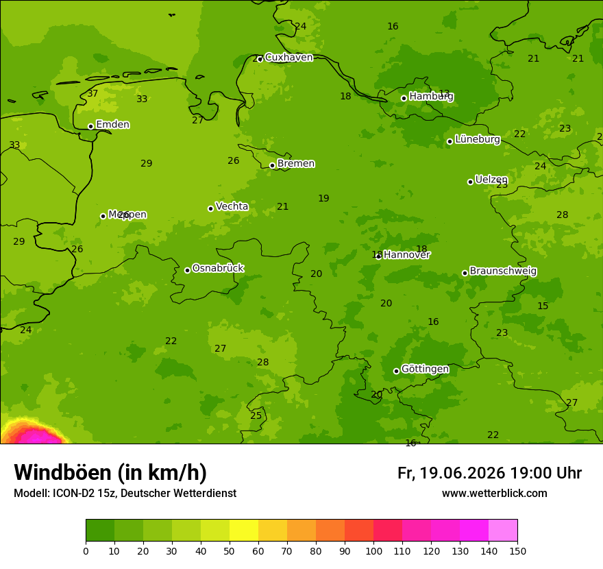 Maximale Windböen