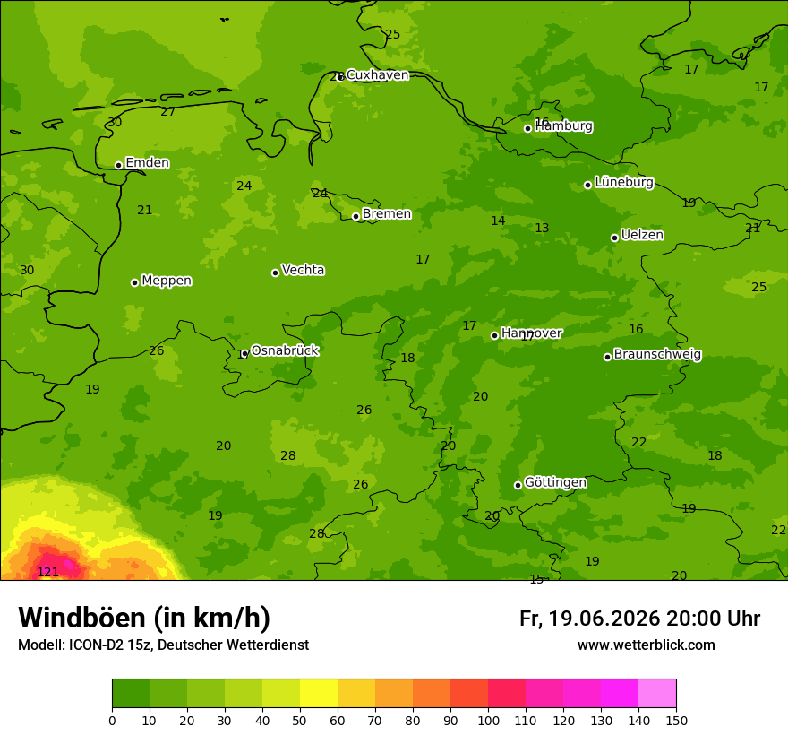 Maximale Windböen