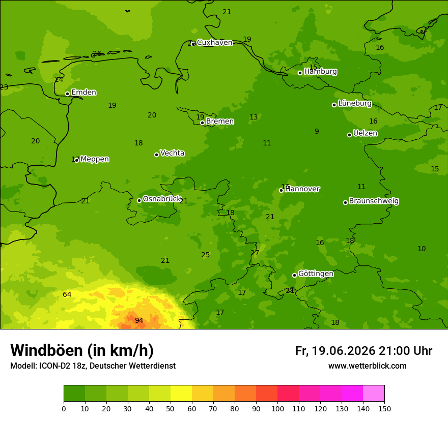 Maximale Windböen