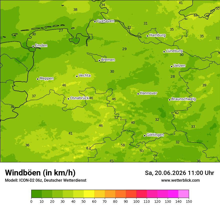 Maximale Windböen