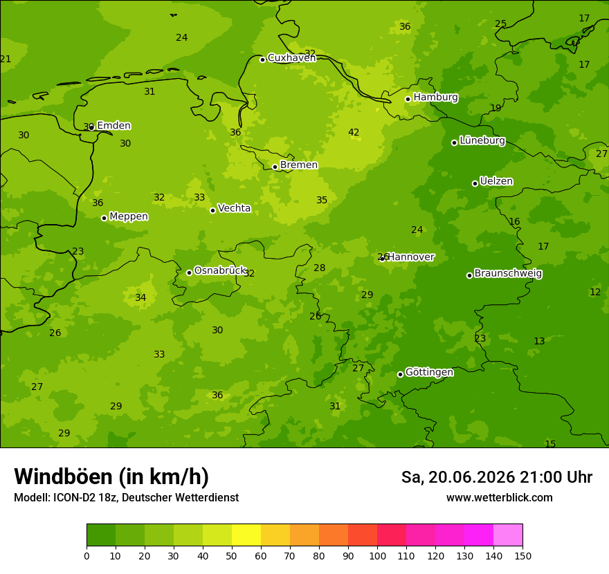 Maximale Windböen