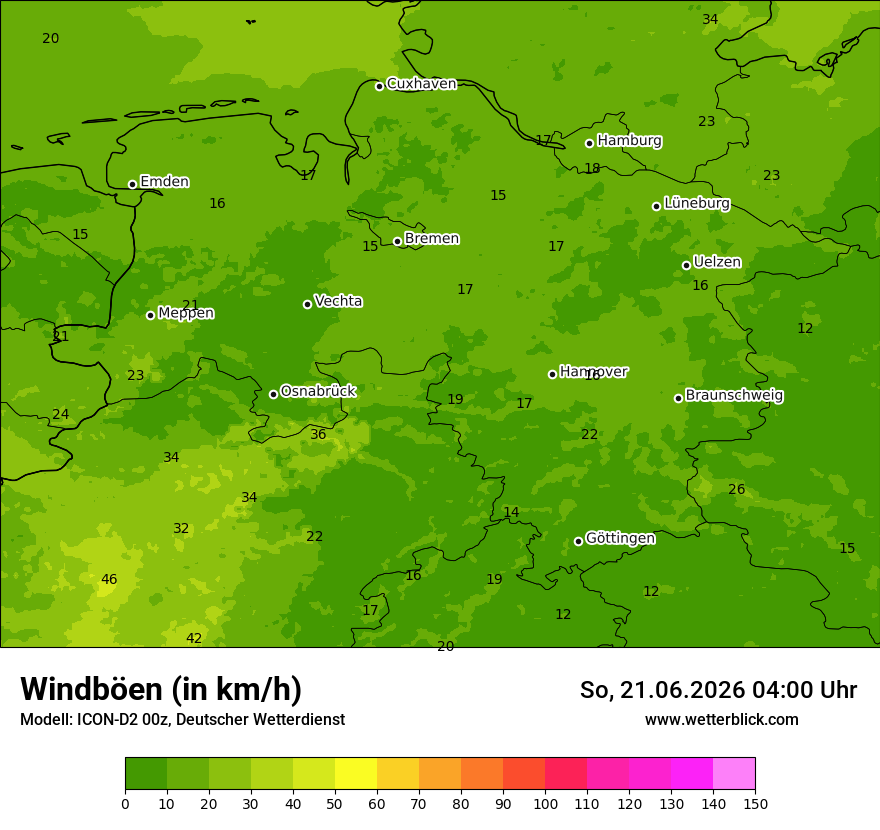 Maximale Windböen