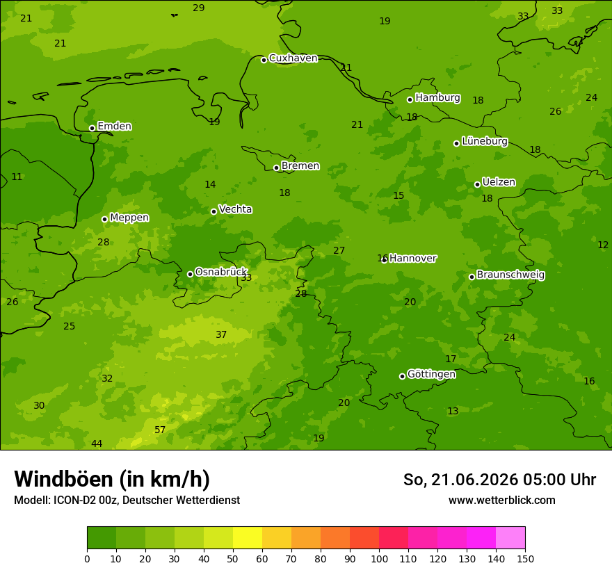 Maximale Windböen