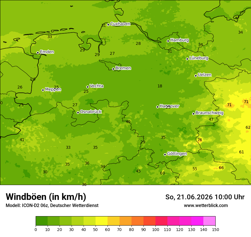 Maximale Windböen