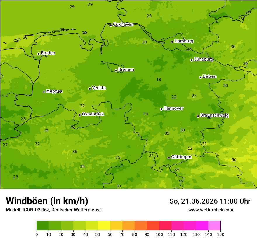 Maximale Windböen