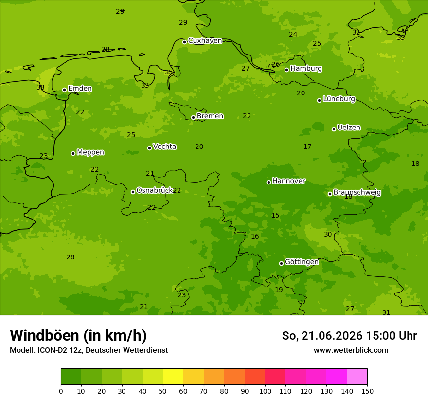 Maximale Windböen