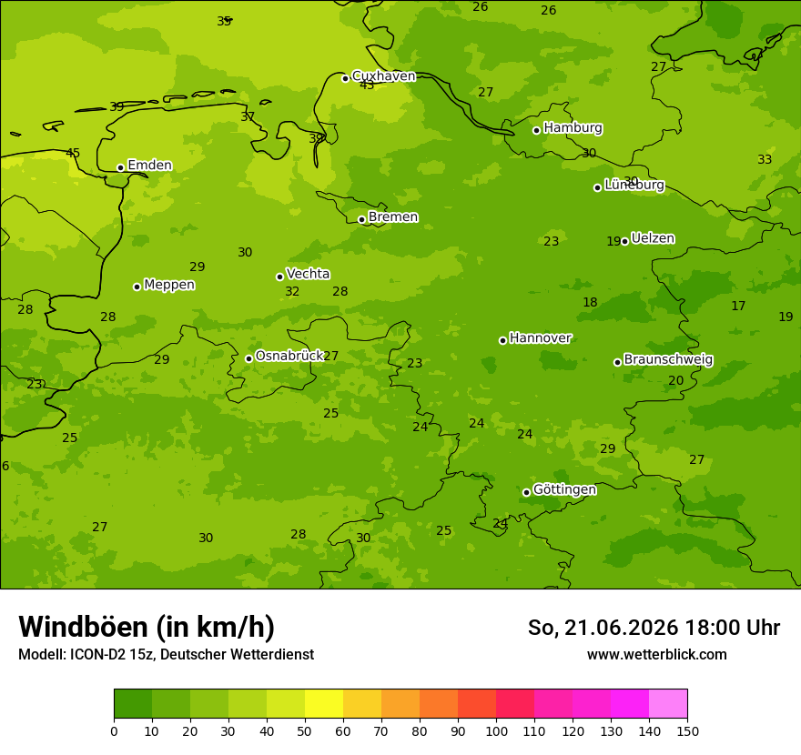 Maximale Windböen