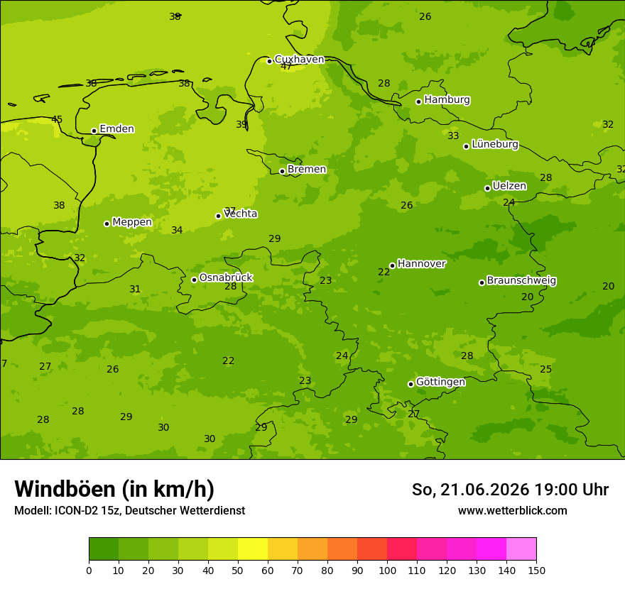 Maximale Windböen