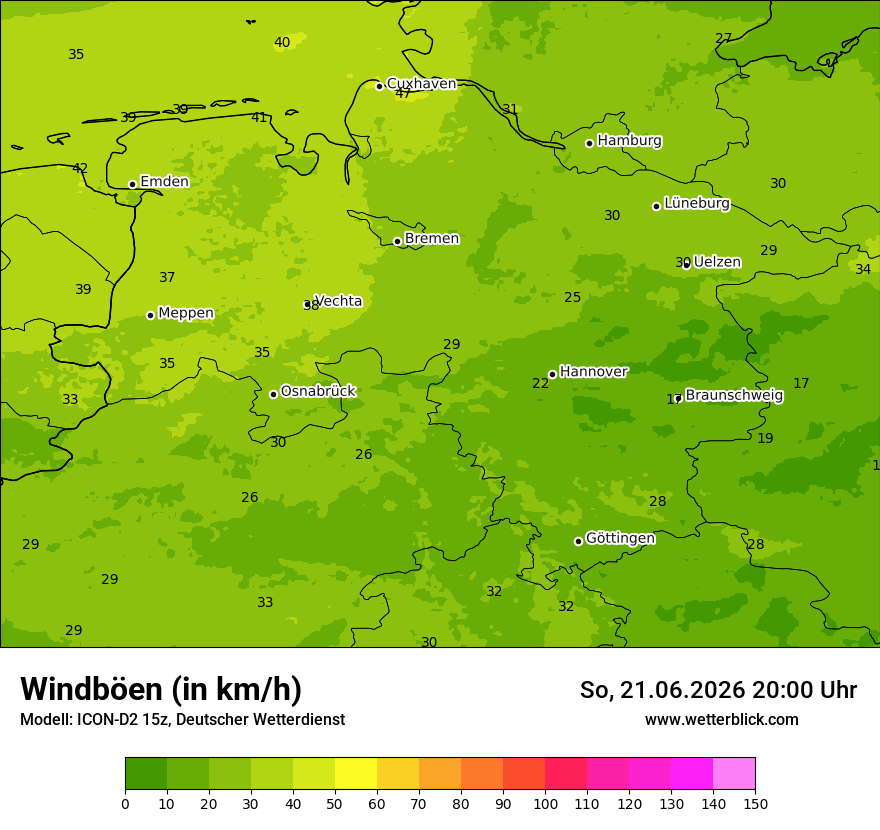 Maximale Windböen