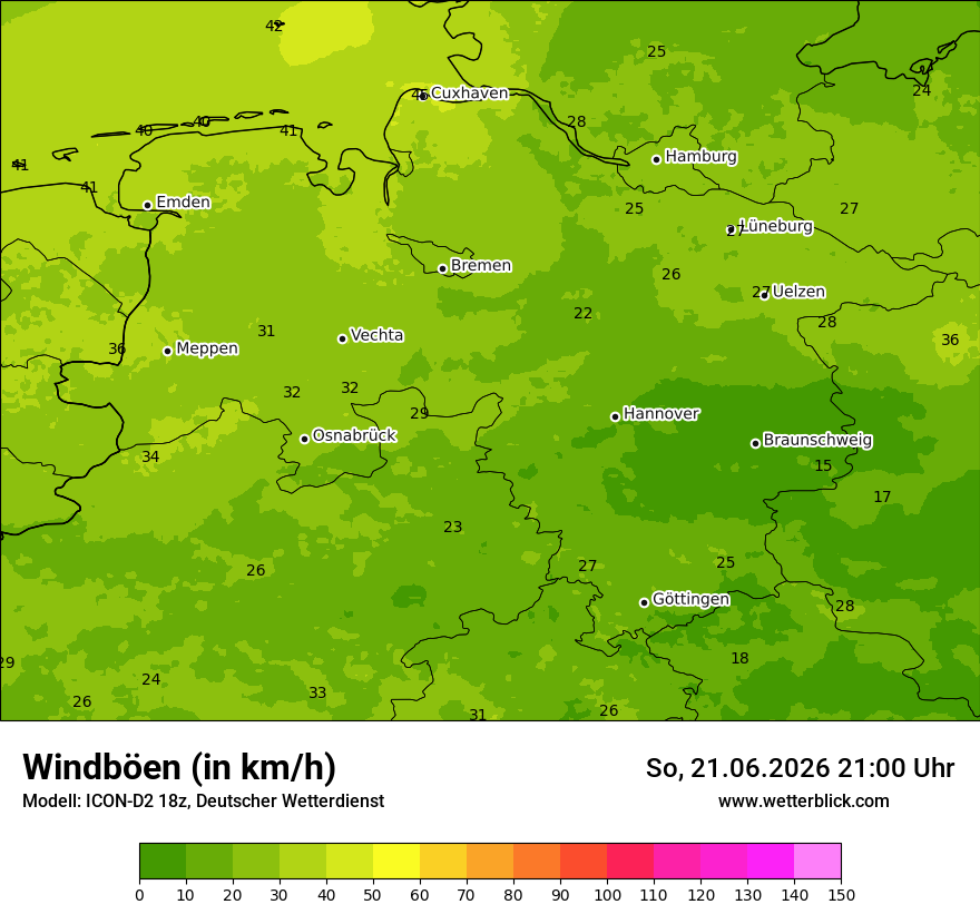 Maximale Windböen