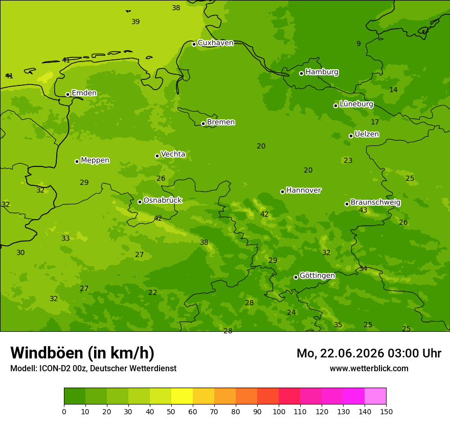 Maximale Windböen