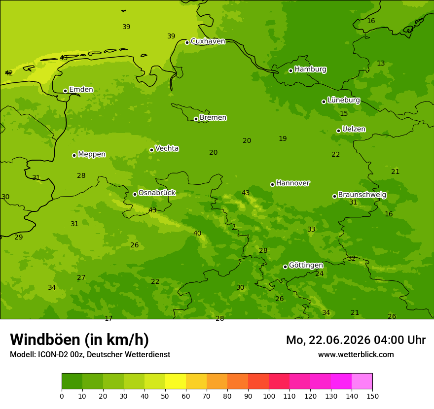 Maximale Windböen