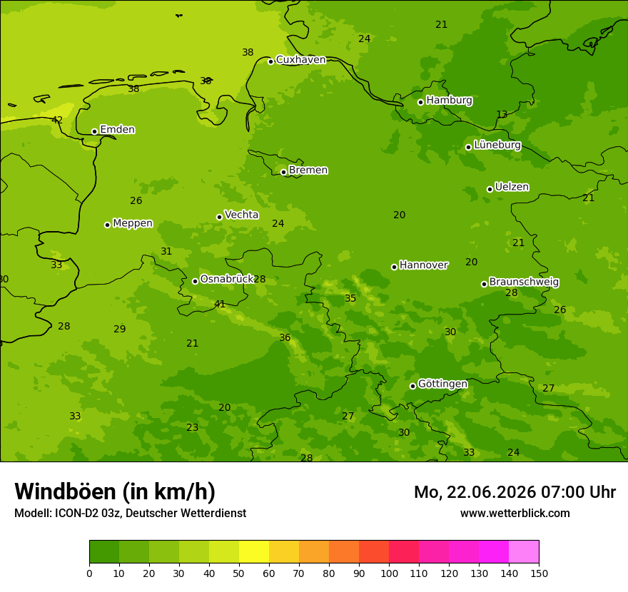 Maximale Windböen