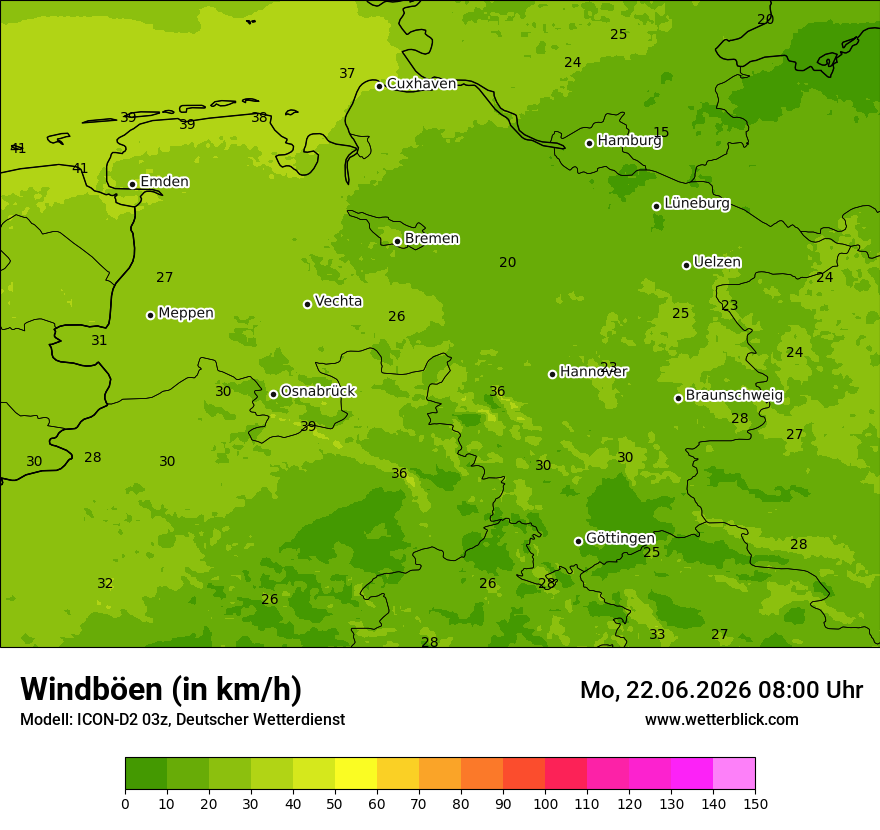 Maximale Windböen