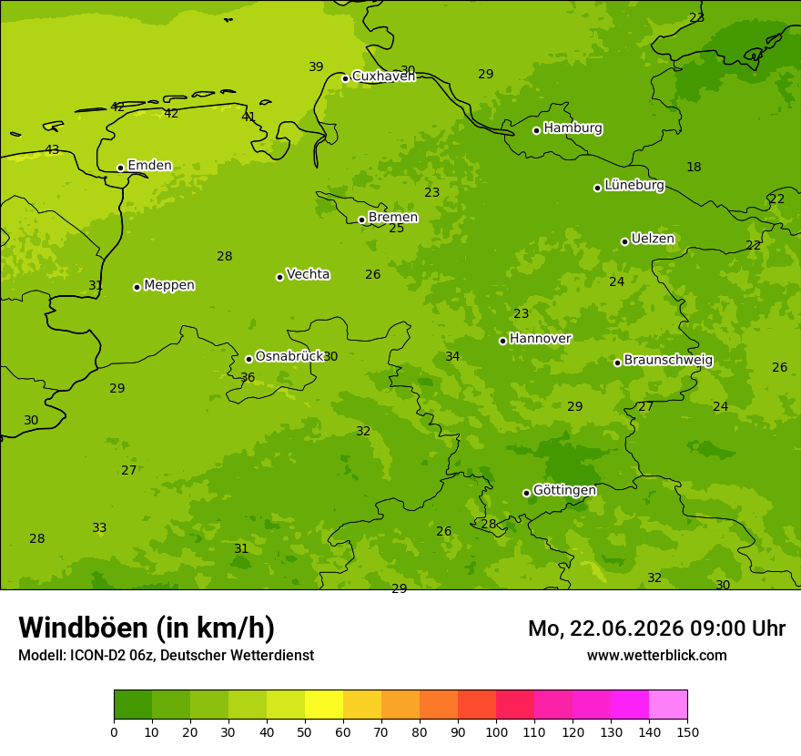Maximale Windböen