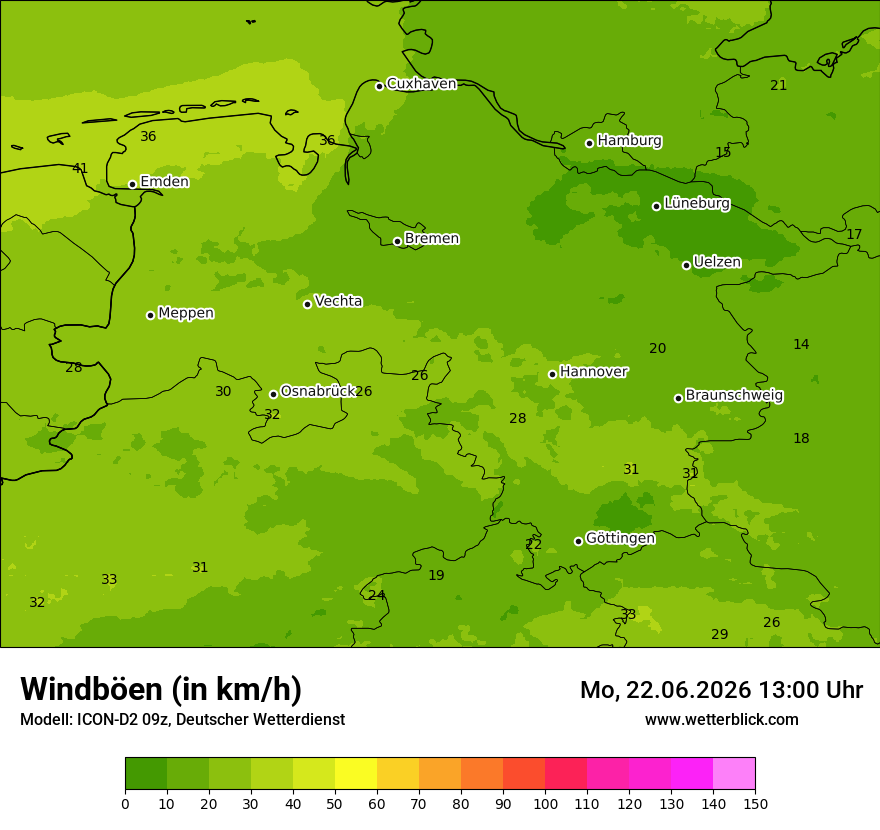 Maximale Windböen
