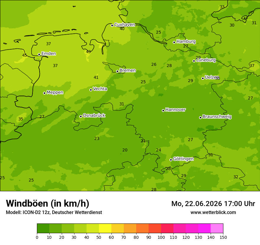 Maximale Windböen