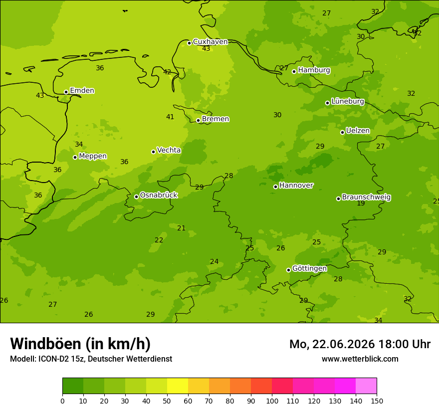 Maximale Windböen