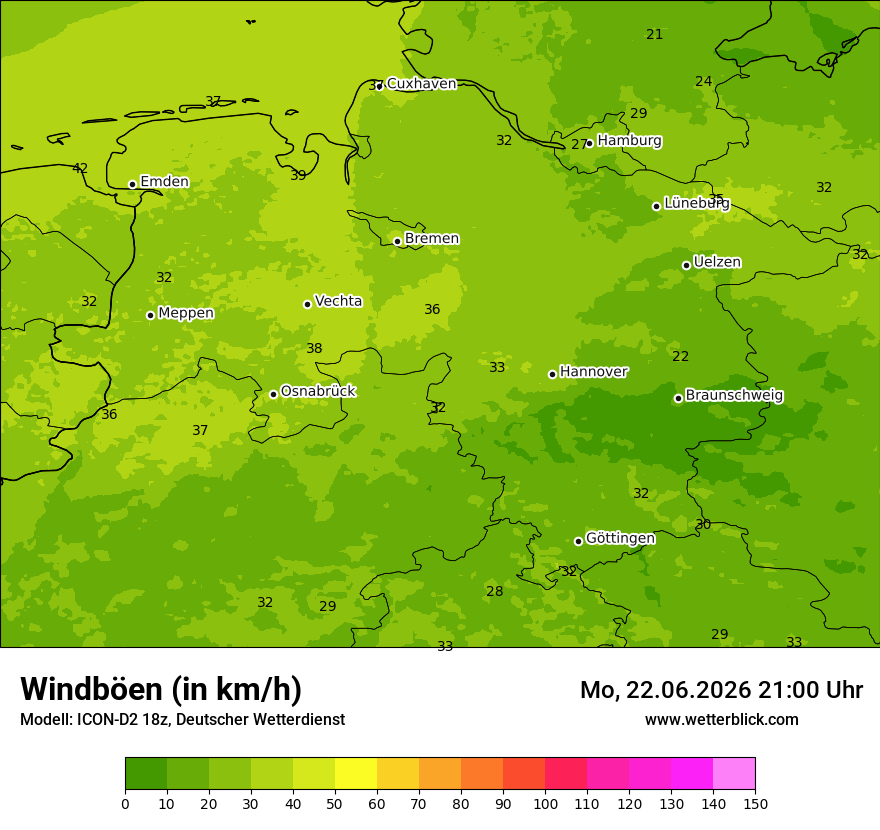 Maximale Windböen