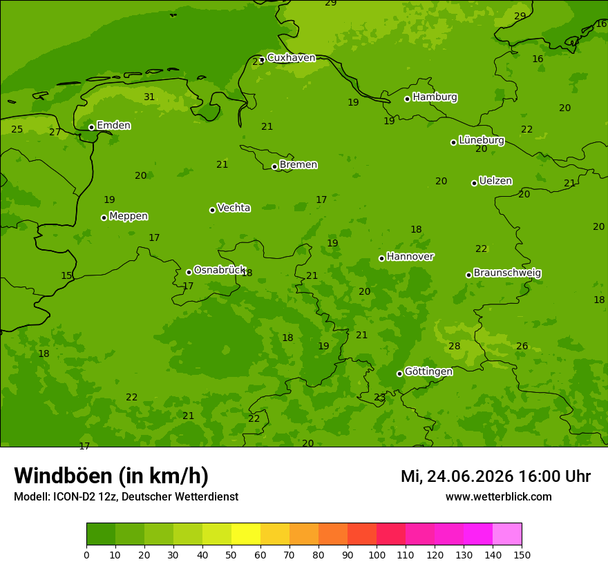 Maximale Windböen