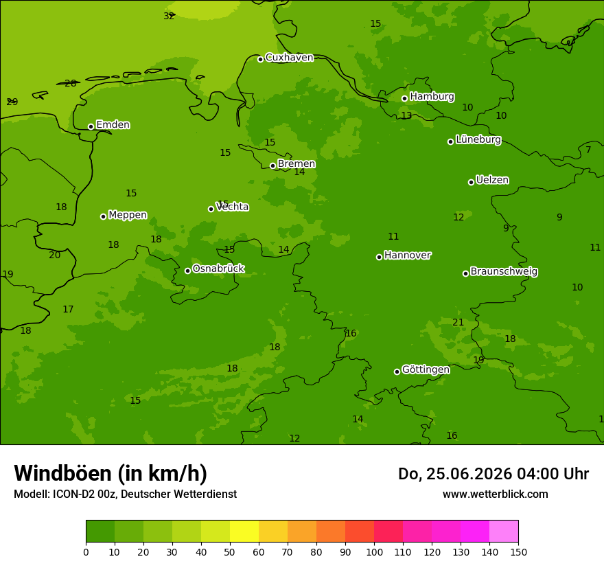 Maximale Windböen