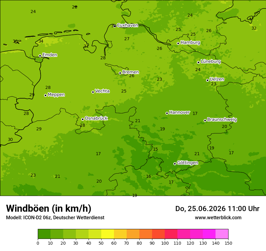 Maximale Windböen