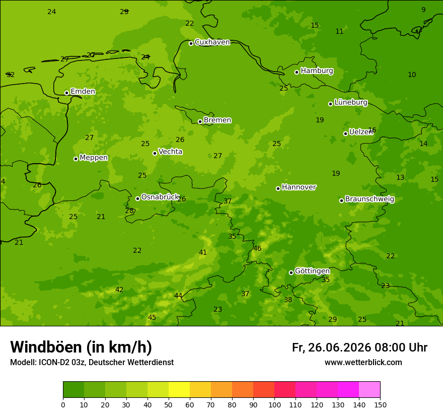 Maximale Windböen
