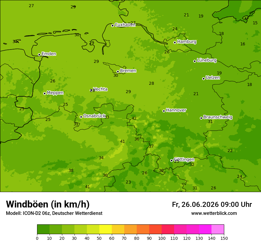 Maximale Windböen