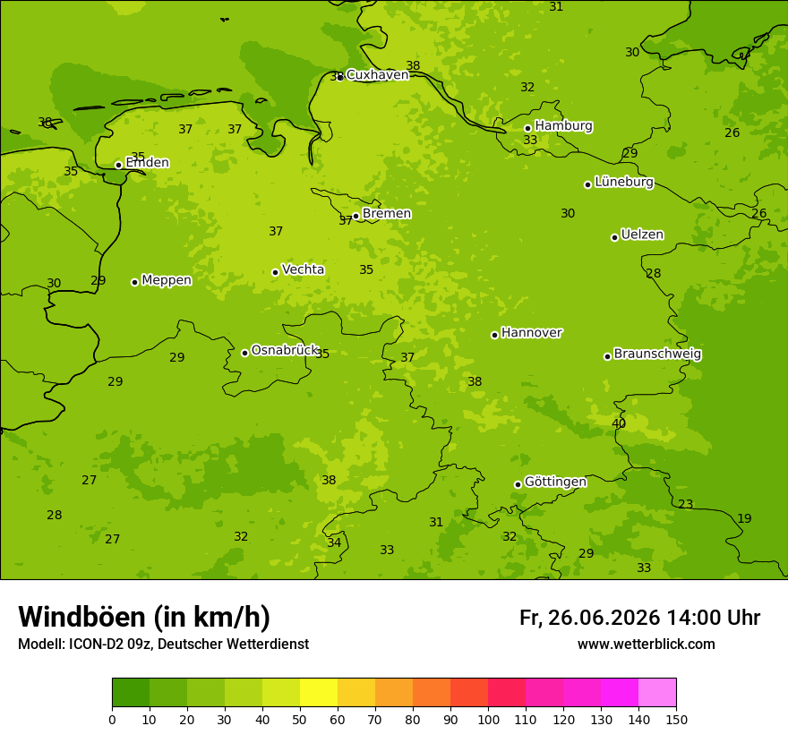 Maximale Windböen