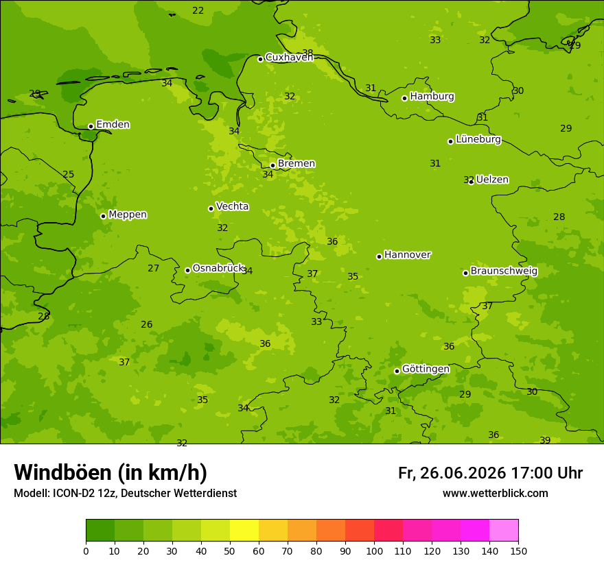 Maximale Windböen