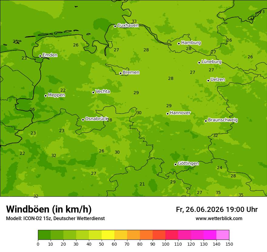 Maximale Windböen