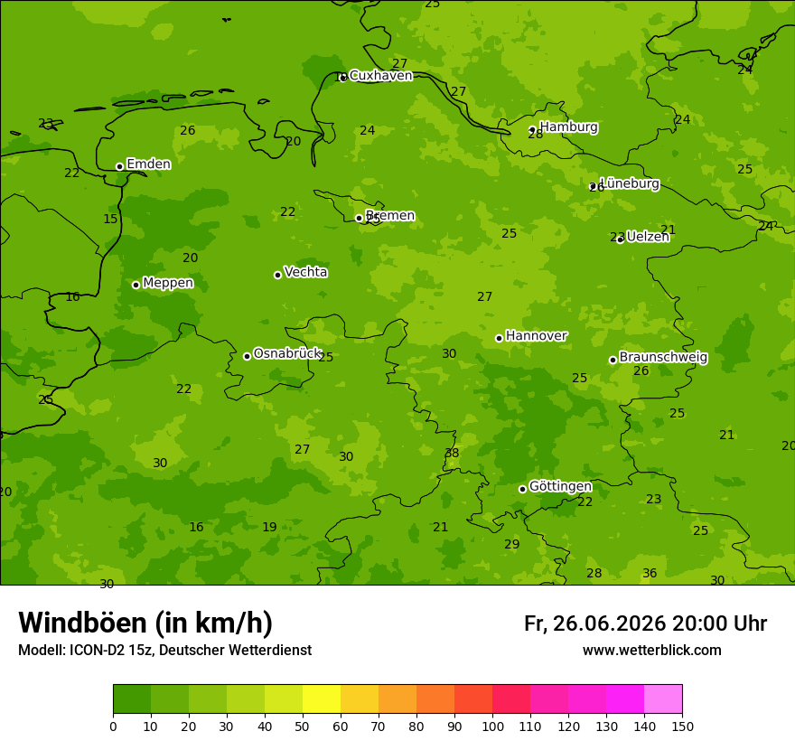 Maximale Windböen