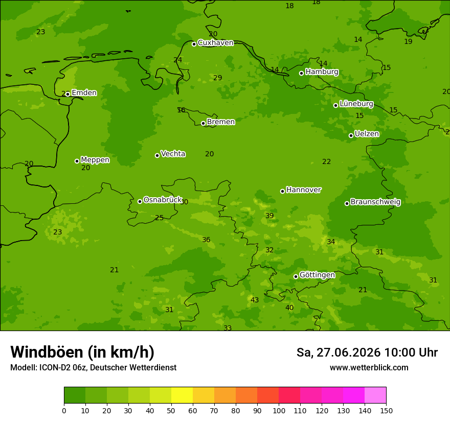 Maximale Windböen