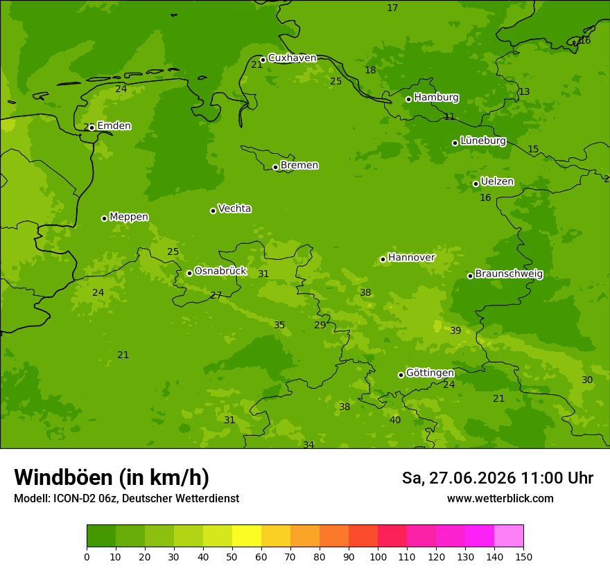 Maximale Windböen