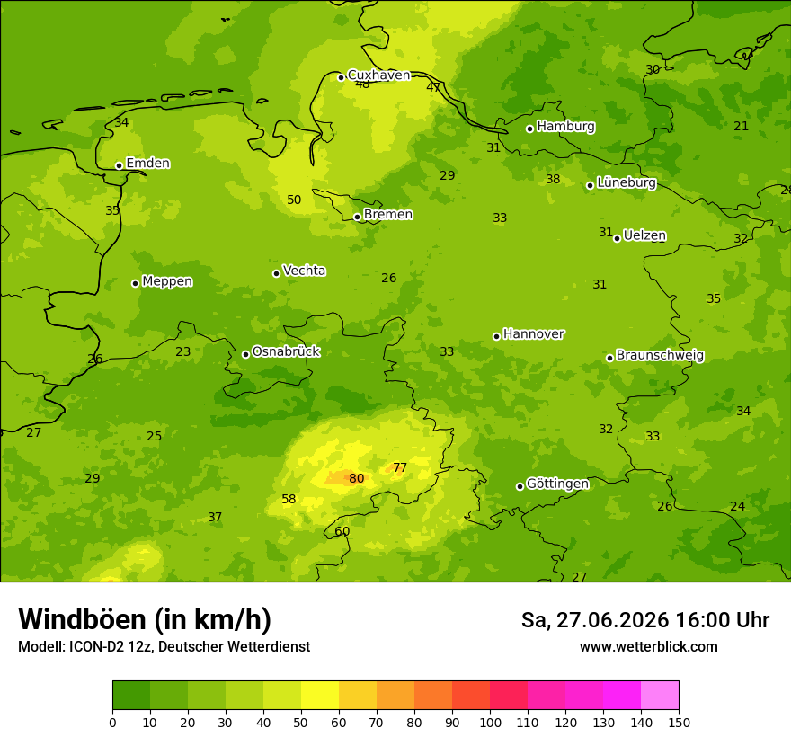 Maximale Windböen