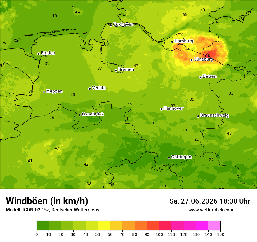 Maximale Windböen