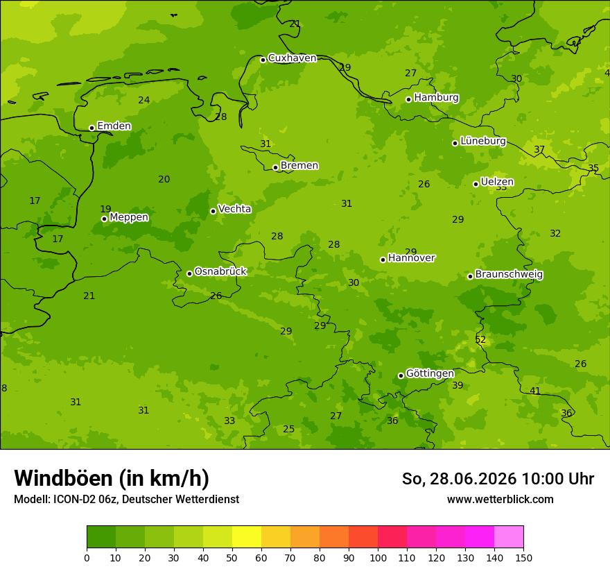 Maximale Windböen