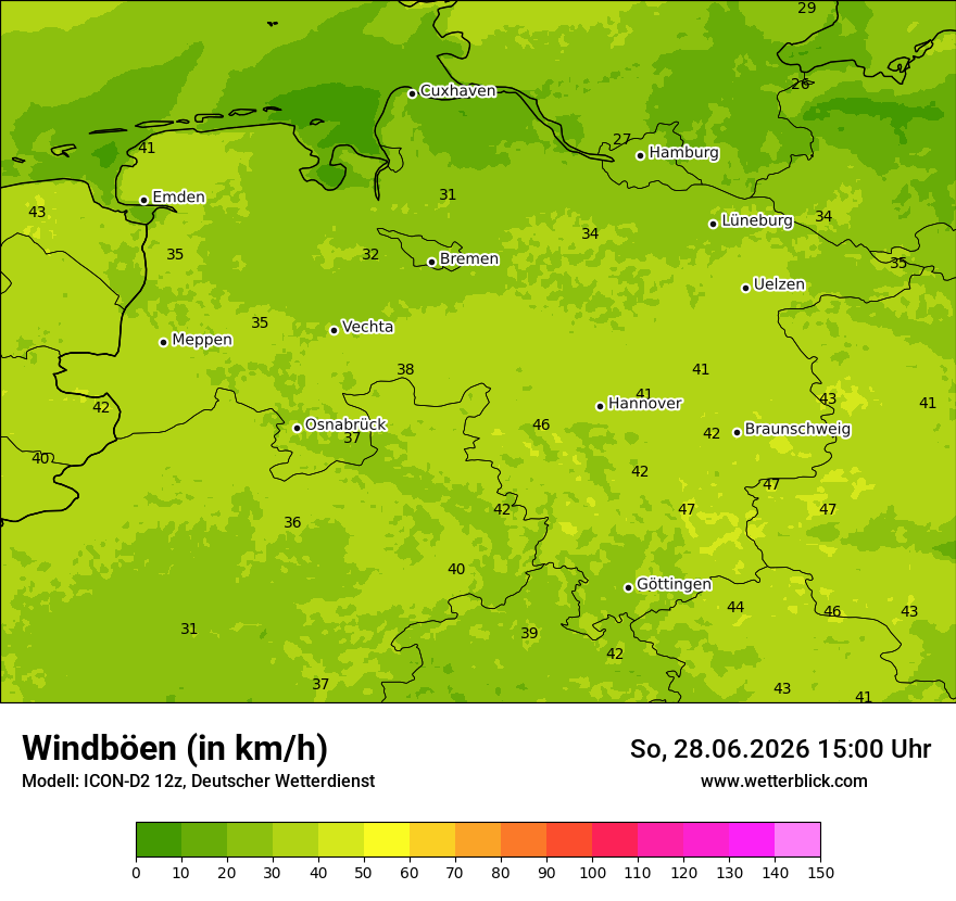 Maximale Windböen