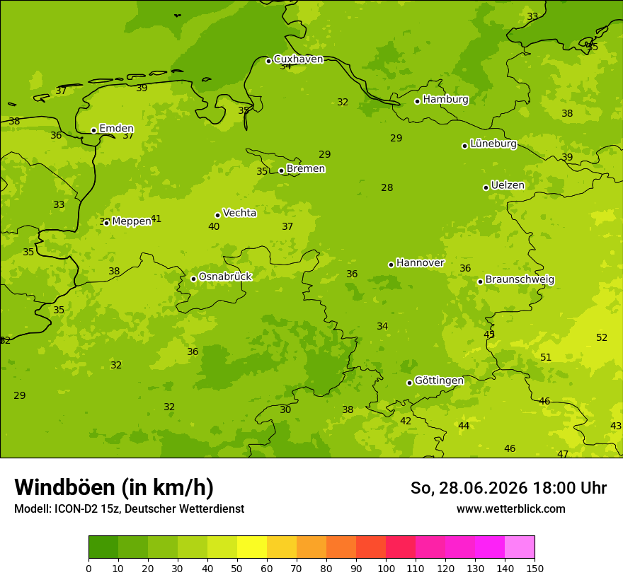 Maximale Windböen