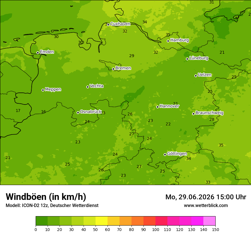 Maximale Windböen